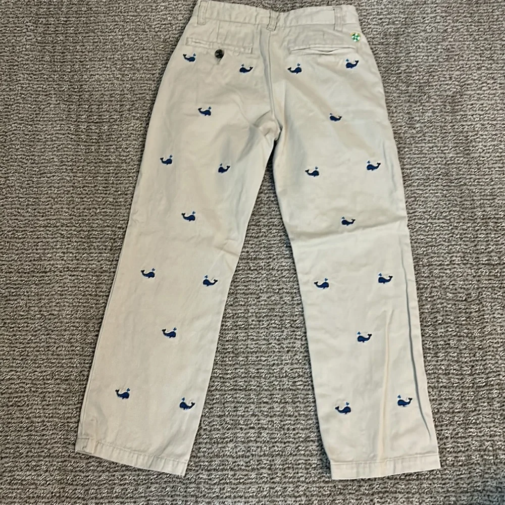 Boys dress pants with embroidered whales. Size 8, never worn - Picture 2 of 3